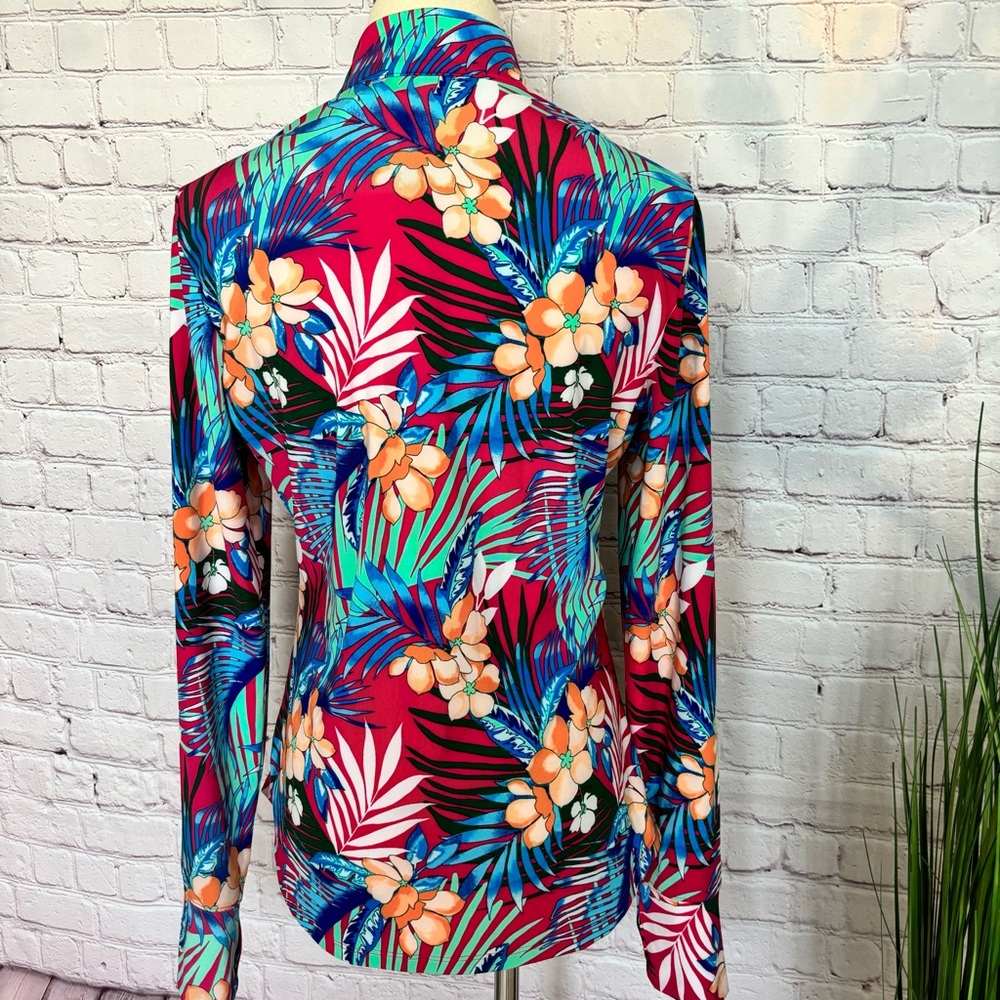 TOMMY BAHAMA Golf & Tennis Zippered Tropical Print Fitted Jacket--NWT--M - Picture 4 of 16